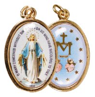 Medal/Gold Finish/Miraculous/2 Sided   (1582/MIR)