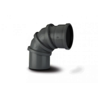 Polypipe Adjustable Bend (Ring Seal/Spigot) 4in/110mm. 0-90&deg; Polypropylene SAB90B
