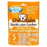 Armitage Good Boy Chewables Rawhide Free Chicken Sticks 5pk 18x100g
