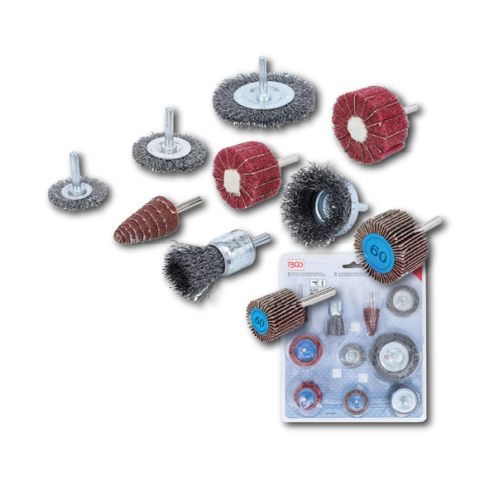 Wire Brush And Flap Wheel Set (10pcs.)