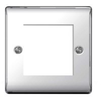 NEXUS POLISHED CHROME EURO 2 MODULE SINGLE PLATE