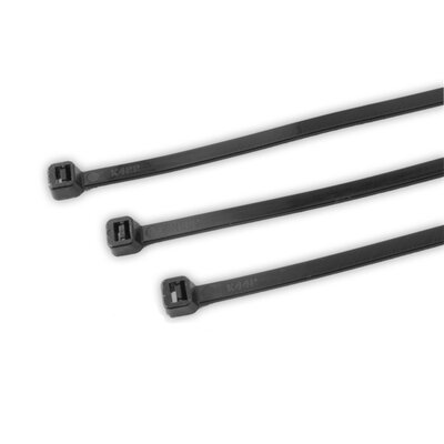 140mm x 3.6mm Cable Ties (Black) - Pack of 100