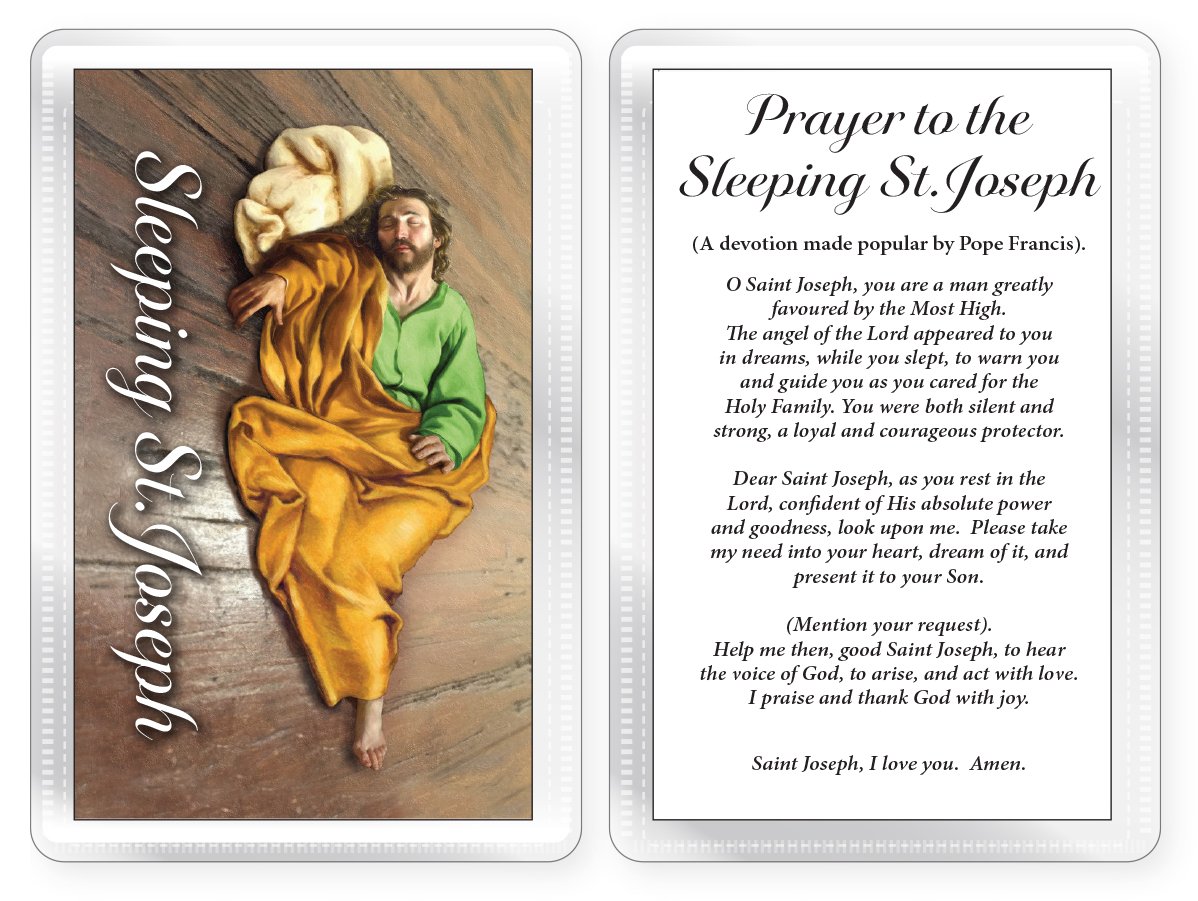 Verse Leaflet/Plastic Wallet/Sleeping Joseph  (7135/318 JOSEPH)