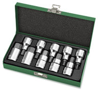 9pce 1/2"dr Hex bit socket set 4-19mm