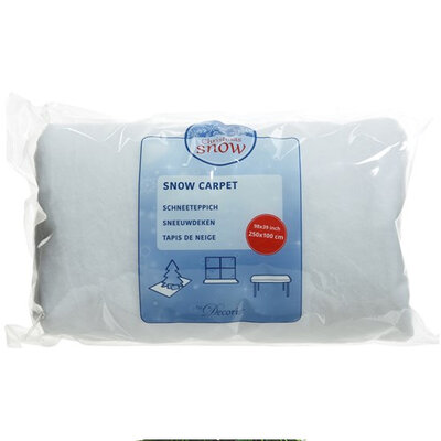 Decoris Snow Snow Carpet - 90 X 350cm