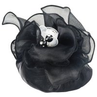 Organza Drawstring Square Doily Black - 300 x 300