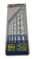5 Piece Masonry Drill Bit Set 4mm to 10mm 205232