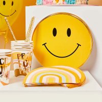 Smiley Paper Plates - Pack of 8