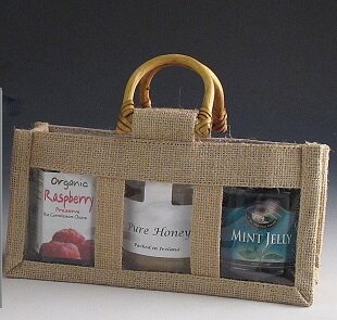 jute bag with window