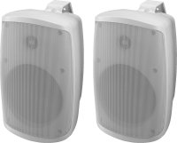 Monacor WALL05 SET Active 2-way stereo speaker system White
