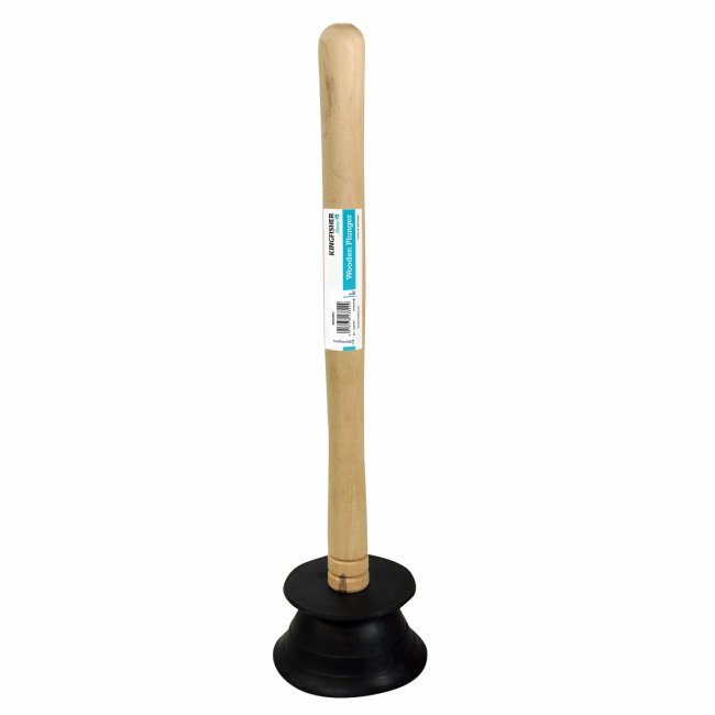 LARGE WOODEN SINK PLUNGER