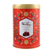 Mathez original French cocoa dusted truffles in red Christmas tin 10x500g