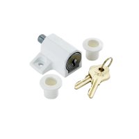 PB PATIO DOOR LOCK WHITE