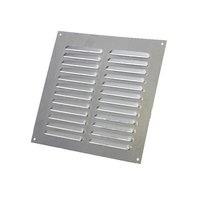 Fixed Louvre Vent Silver Aluminium 9x9 inch Surface Mounted