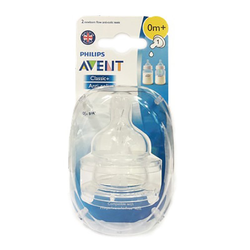 Avent Classic Newborn Twin Pack Teats 0 Months