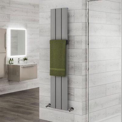 Vega Aluminium 160x28cm Matt Grey Radiator