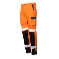 Hi-Vis Cargo Trousers, Ripstop, Orange/Black