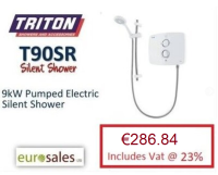 TRITON T90SR 9KW WHITE PUMPED ELECTRIC  SILENT SHOWER