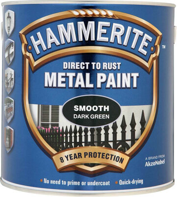 Hammerite Metal Paint Smooth Dark Green 2.5L 5084892