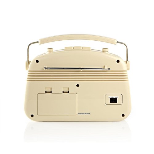 Nedis AM/FM Radio - Battery / Mains Powered - Ivory | 292080