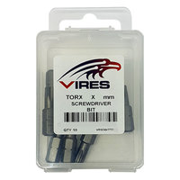 Vires T20 50mm Screwdriver Bit Set 10pce