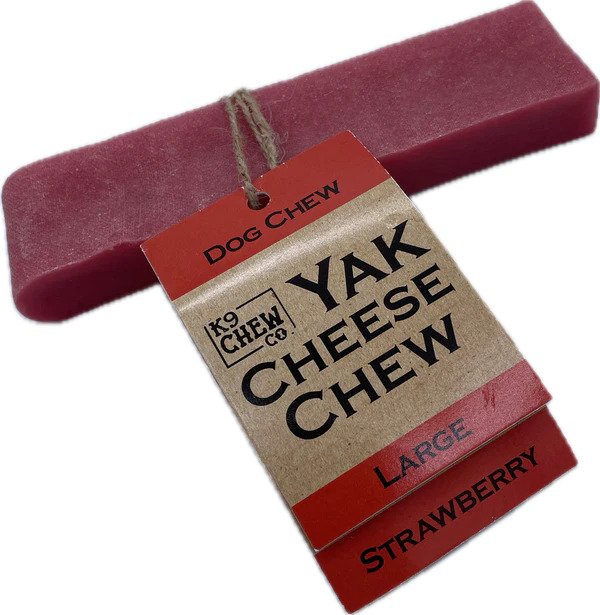 K9 Chew Co. Yak Cheese Chew STRAWBERRY Large x 5