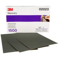 3M™ Wetordry™ Abrasive Sheet 401Q, 140 mm x 230 mm, P1500, 02023