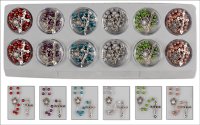 Display/12 Assorted Acrylic Marble Effect Rosaries  (60782)