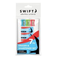 Swift Eraser & Sharpner Set - 7 piece