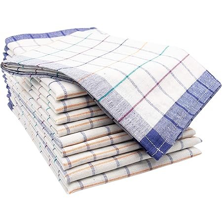 DURABLE MULTICOLOUR TEA TOWELS (PK10)