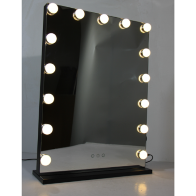 HOLLYWOOD PORTRAIT MIRROR CCT, BLACK