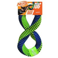 Nerf Dog Nylon Square Braided Twisted Infinity Tug 12in Blue/Green 1x2
