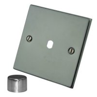1 Gang Black Nickel MBN1GPLT Dimmer Plate with Knob