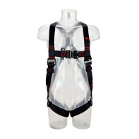 3M&trade; Protecta&reg; E200 Standard Vest Style Fall Arrest Safety Harness, Horizontal Style Legs, Black, Medium/Large