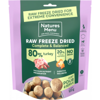 Natures Menu Raw Freeze Dried Complete & Balanced 80/20 Turkey 120g x 1