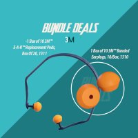 3M™ Banded Earplugs & 3M™ E-A-R™ Replacement Pods Bundle