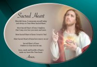 Ceramic Oval Plaque/Sacred Heart  (38305)