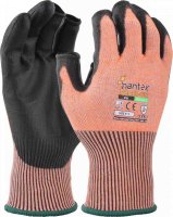 HANTEX VECTA-12-OR PU PALM PART FINGERLESS GLOVE - CUT LEVEL C