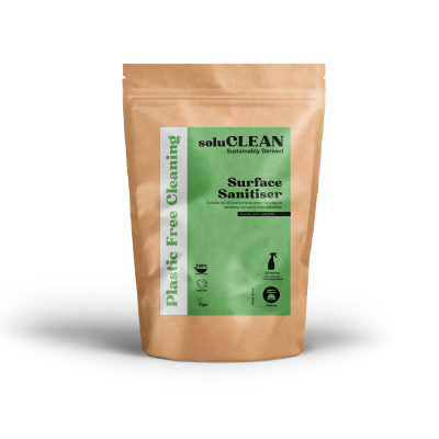 soluClean Surface Sanitiser Sachets 10pack Green Fragrance Free