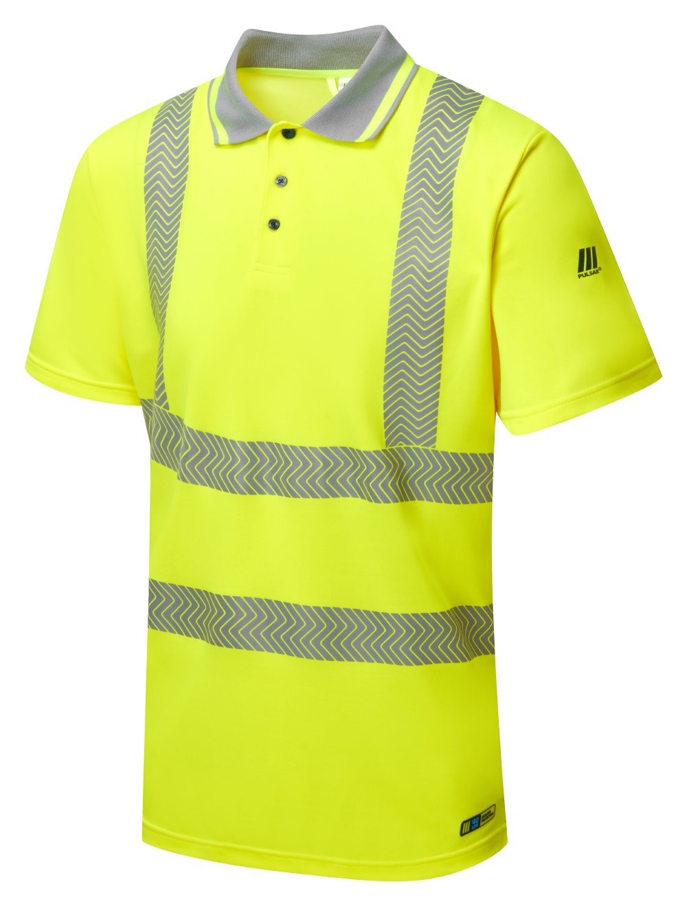 PULSAR&reg; LIFE Men's Hi-Vis Short Sleeve Yellow Polo Shirt