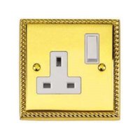 BRASS HERITAGE SWITCHED SOCKET 13A I GANG