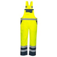 PORTWEST WATERPROOF CONTRAST BIB & BRACE