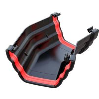 Ogee gutter angle 150° black ogee guttering system, ogee gutters, building plastics