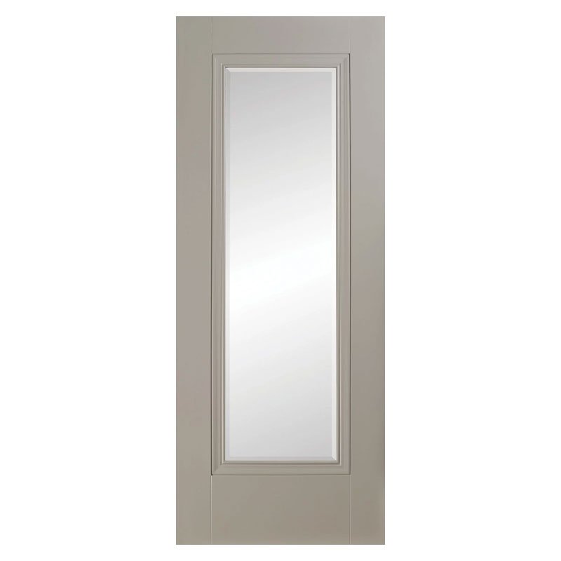 A1001 Prague Silk Grey Premium Primed Clear Bevelled Glass