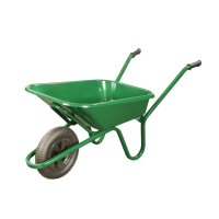 90 Litre Wheelbarrow Endurance Pneumatic Tyre, Steel Pan, Green