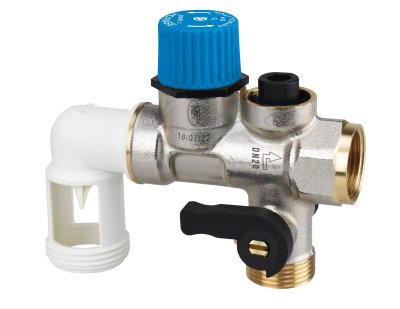 Veiligheidsgroep inox 7bar 3/4 met PVC bocht