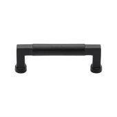 C0312 101-BKMT - Heritage Brass Cabinet Pull Bauhaus Design 101MM CTC Matt Black Finish