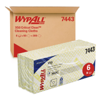 Wypall x50 Cleaning Cloths-interfolded/Yellow, 6/Case