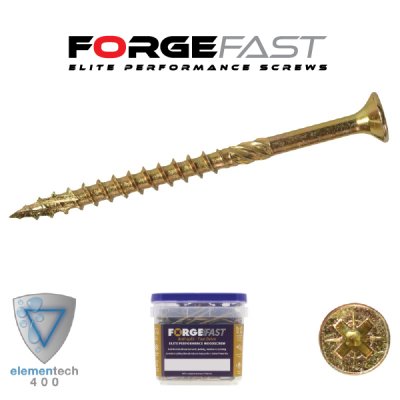 ForgeFast Pozi Comp ZY 5.0x50 Tub 600 Elite Woodscrew FFP550YT