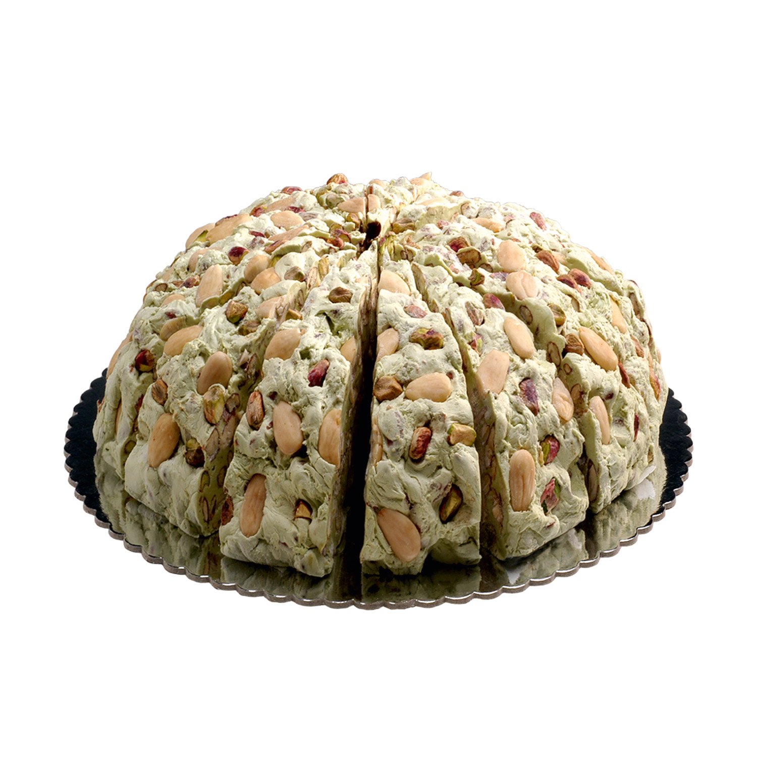 Pistachio flavoured handmade soft nougat cake - approx 4kg - 20 slices